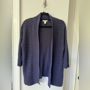 Loft 3/4 sleeve open cardigan M